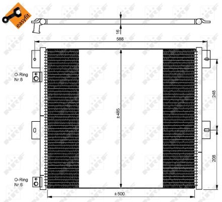 Condensator, climatizare 35924 NRF