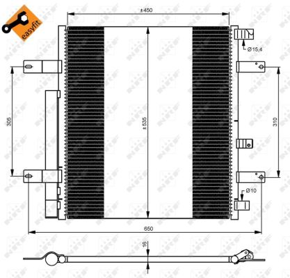 Condensator, climatizare 35925 NRF