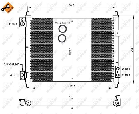 Condensator, climatizare 35926 NRF