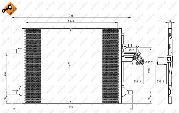 Condensator, climatizare 35930 NRF