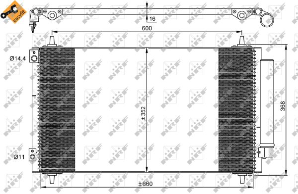 Condensator, climatizare 35935 NRF