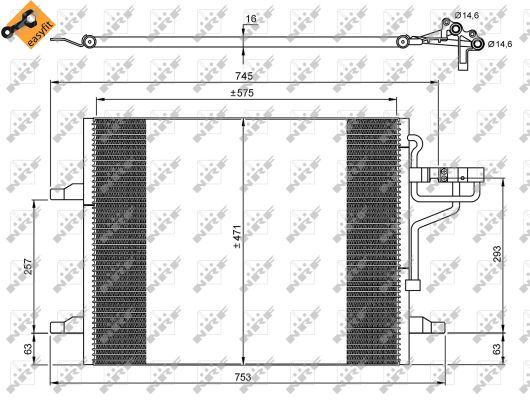 Condensator, climatizare 35936 NRF