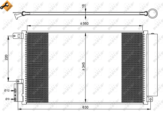 Condensator, climatizare 35939 NRF