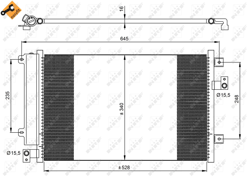 Condensator, climatizare 35942 NRF