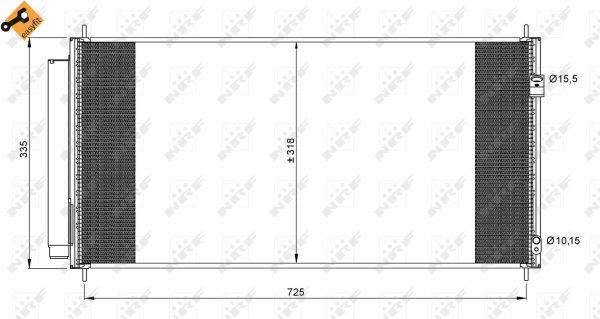 Condensator, climatizare 35943 NRF