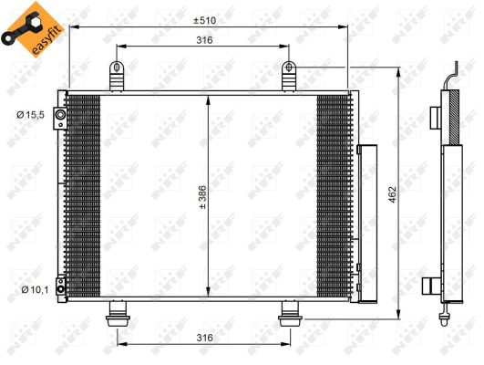 Condensator, climatizare 35944 NRF