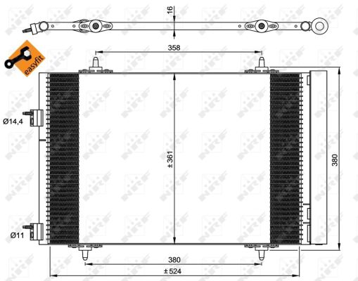 Condensator, climatizare 35945 NRF