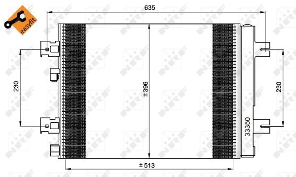 Condensator, climatizare 35947 NRF