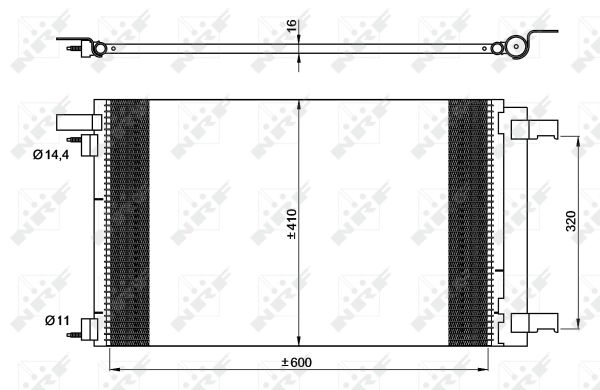 Condensator, climatizare 35948 NRF