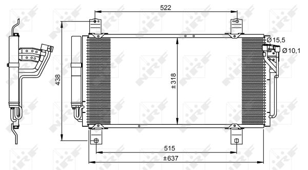 Condensator, climatizare 35949 NRF