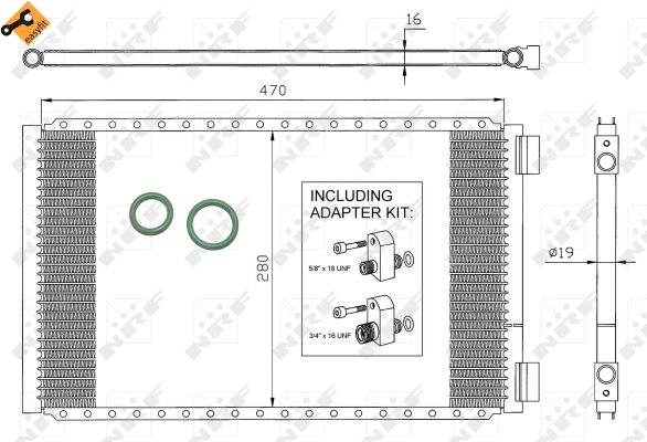 Condensator, climatizare 35950 NRF