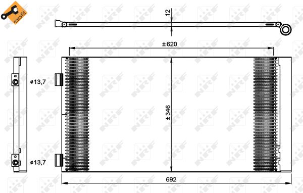 Condensator, climatizare 35961 NRF