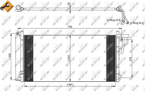 Condensator, climatizare 35962 NRF