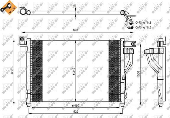 Condensator, climatizare 35964 NRF