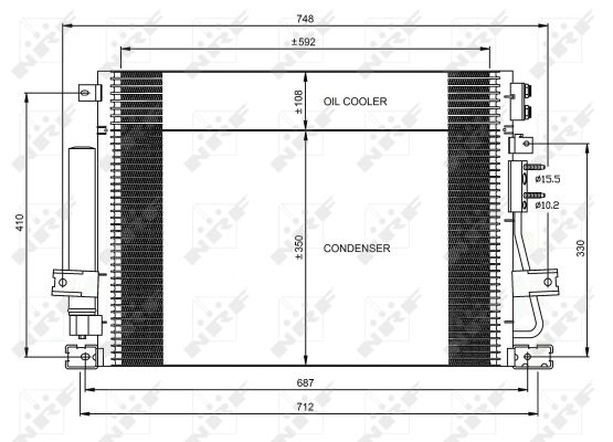 Condensator, climatizare 35966 NRF