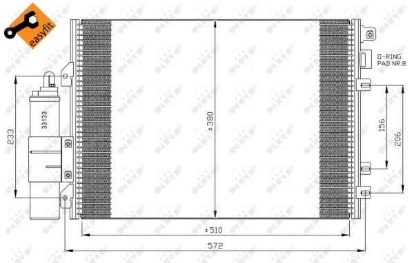 Condensator, climatizare 35967 NRF