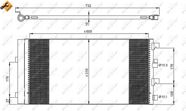 Condensator, climatizare 35969 NRF