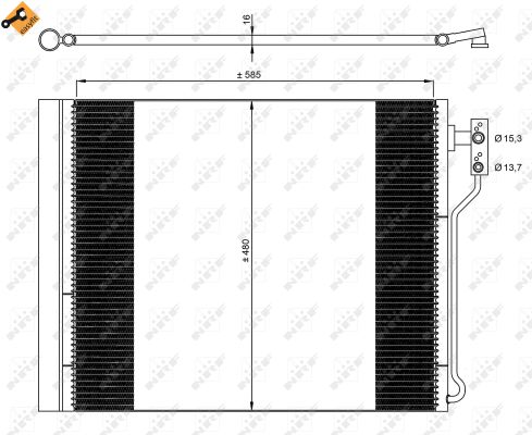 Condensator, climatizare 35971 NRF