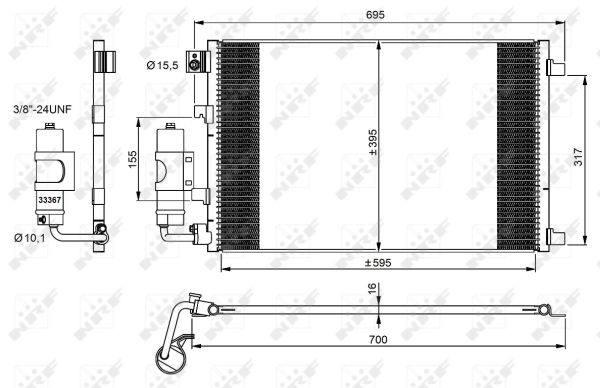 Condensator, climatizare 35973 NRF