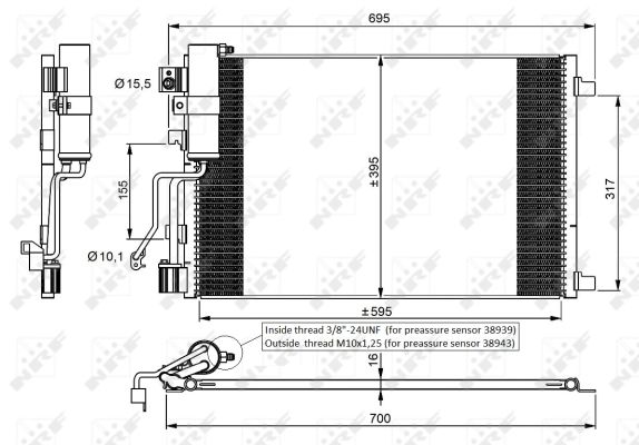 Condensator, climatizare 35974 NRF