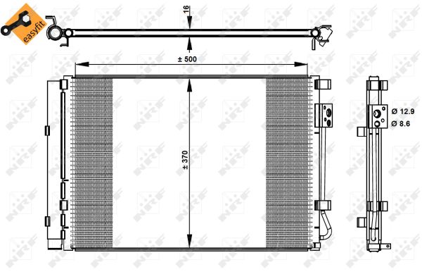 Condensator, climatizare 35997 NRF