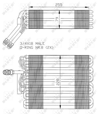 Evaporator,aer conditionat 36024 NRF