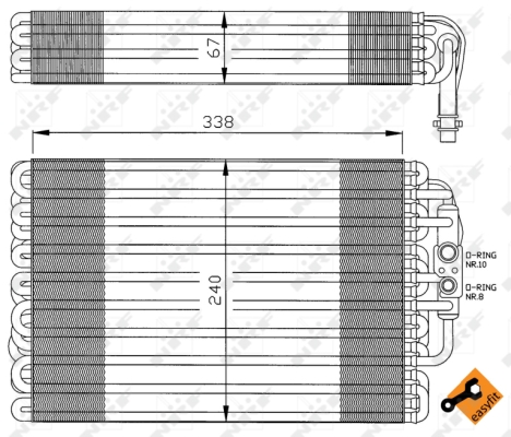 Evaporator,aer conditionat 36034 NRF