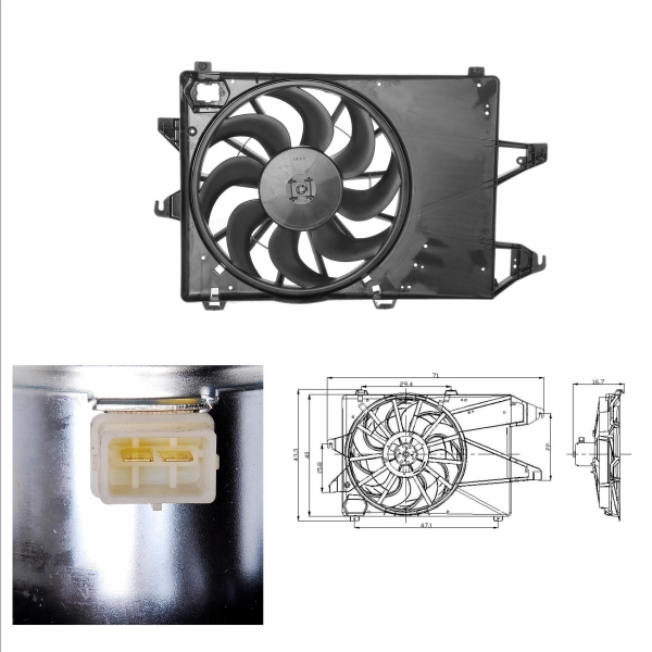 Ventilator, radiator 47002 NRF