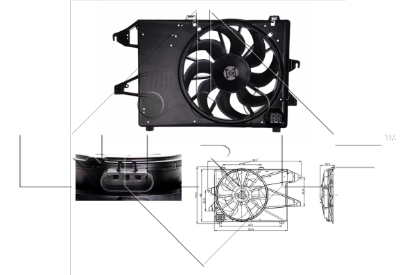 Ventilator, radiator 47004 NRF