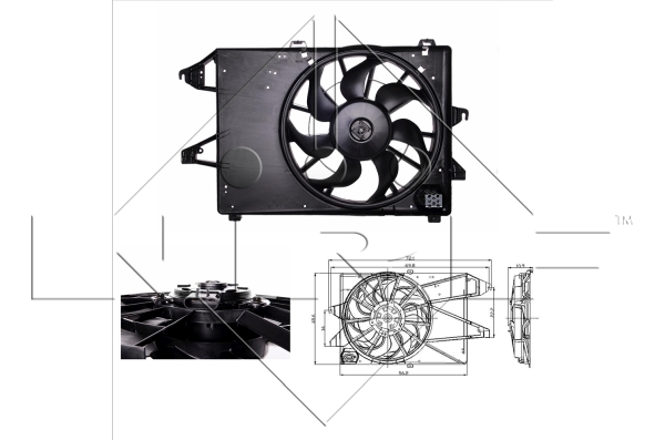 Ventilator, radiator 47005 NRF