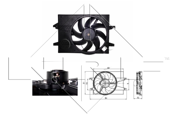 Ventilator, radiator 47007 NRF