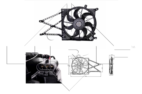 Ventilator, radiator 47015 NRF