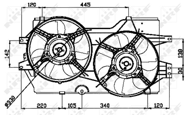 Ventilator, radiator 47031 NRF