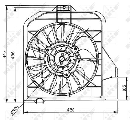 Ventilator, radiator 47032 NRF