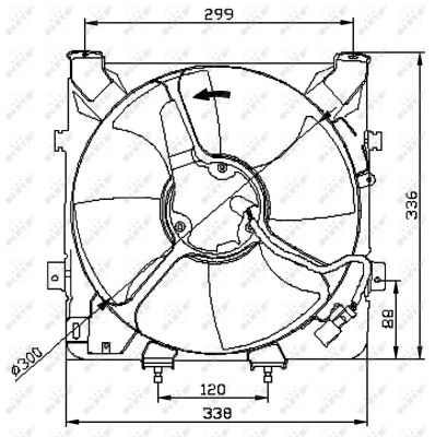 Ventilator, radiator 47041 NRF