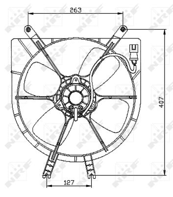 Ventilator, radiator 47042 NRF