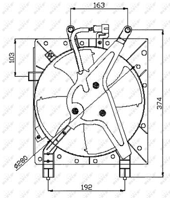 Ventilator, radiator 47044 NRF