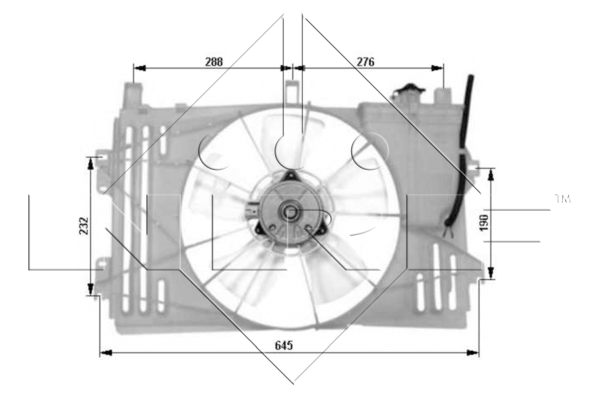 Ventilator, radiator 47053 NRF