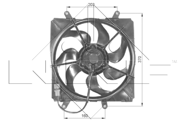 Ventilator, radiator 47054 NRF