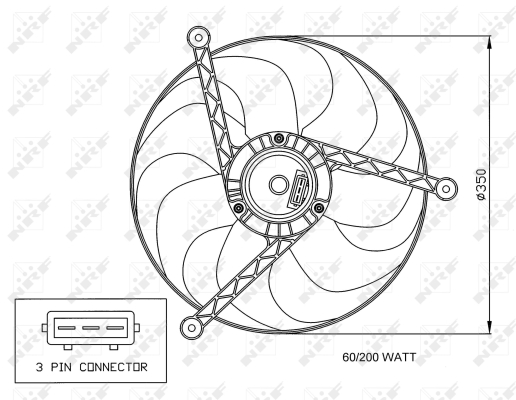 Ventilator, radiator 47057 NRF