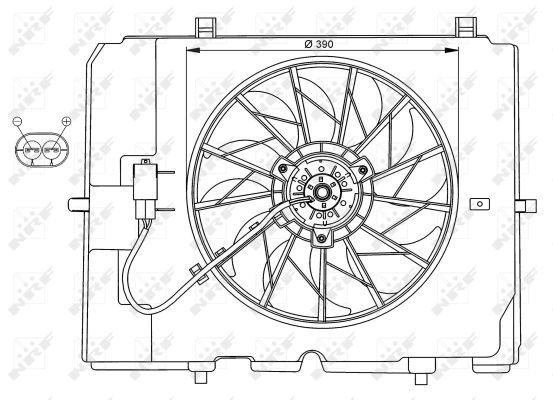 Ventilator, radiator 47067 NRF