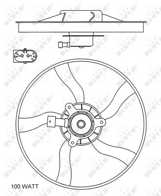 Ventilator, radiator 47070 NRF