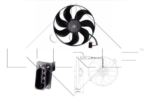 Ventilator, radiator 47204 NRF