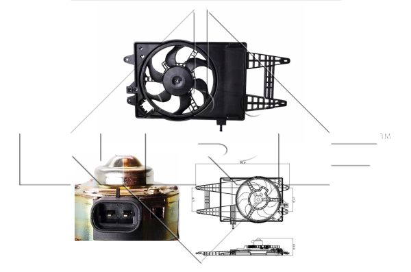 Ventilator, radiator 47243 NRF