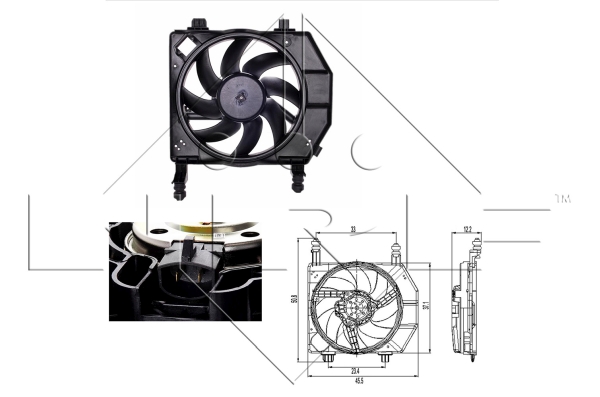 Ventilator, radiator 47261 NRF