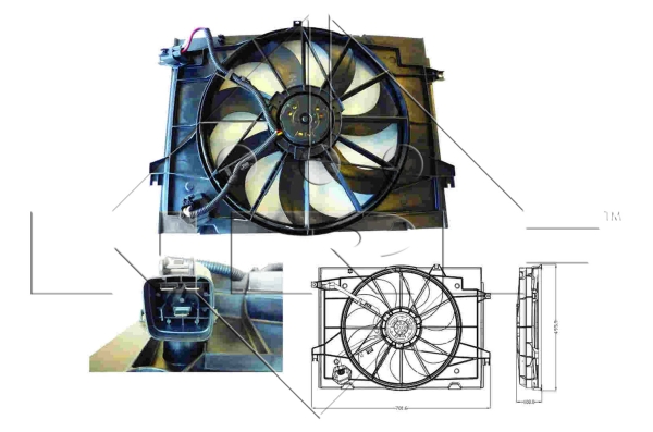 Ventilator, radiator 47285 NRF