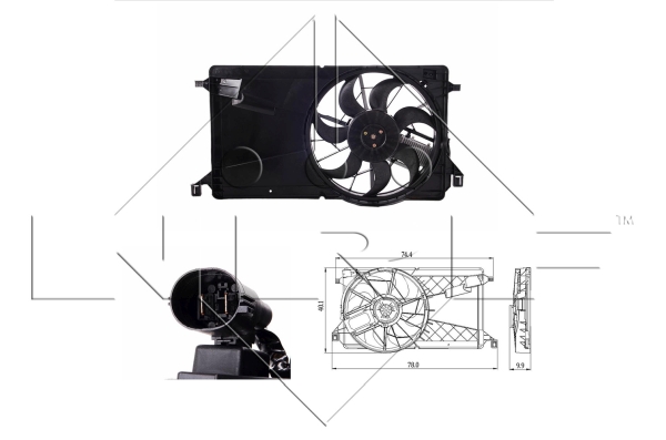 Ventilator, radiator 47291 NRF