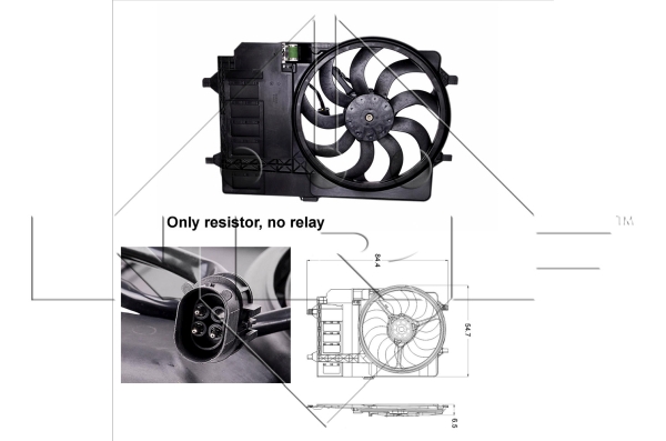 Ventilator, radiator 47301 NRF