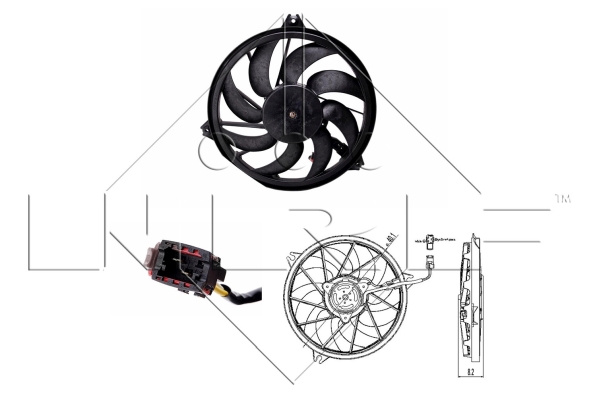 Ventilator, radiator 47323 NRF