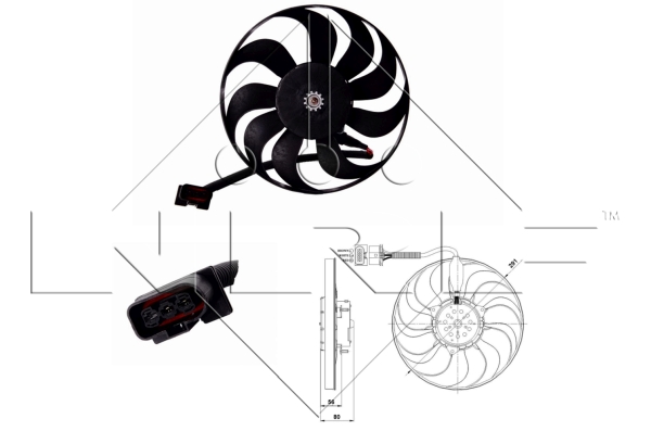 Ventilator, radiator 47392 NRF